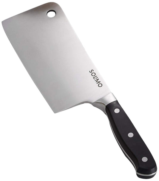 High-Carbon Stainless Steel Meat Cleaver Knife – 6.5 Inch Heavy Duty Butcher Knife (Black Handle) | Tikshna