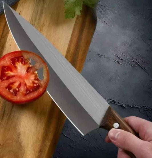 Chef Knife – Rosewood Handle Stainless Steel Razor Sharp Blade | Tikshna
